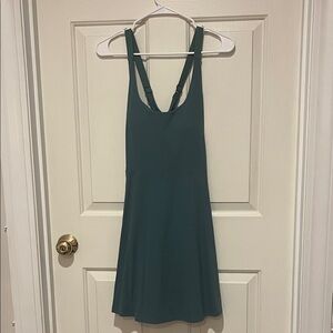 Amazon Teal Backless Dress